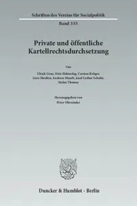 Private und öffentliche Kartellrechtsdurchsetzung._cover