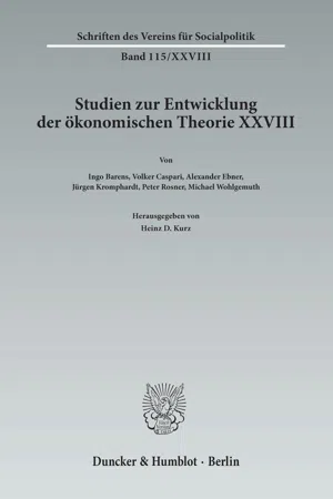 Die Ökonomik im Spannungsfeld zwischen Natur- und Geisteswissenschaften.