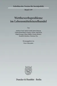 Wettbewerbsprobleme im Lebensmitteleinzelhandel._cover