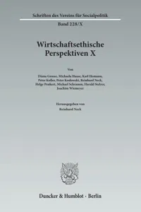 Wirtschaftsethische Perspektiven X._cover