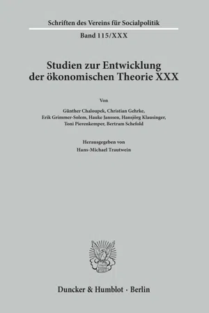 Die Zeit um den Ersten Weltkrieg als Krisenzeit der Ökonomen.