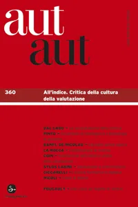 Aut Aut 360. All'indice. Critica della cultura della valutazione_cover