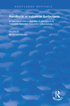 Handbook of Industrial Surfactants