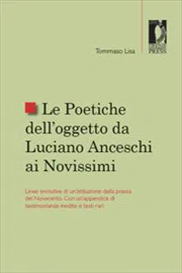 Le Poetiche dell'oggetto da Luciano Anceschi ai Novissimi_cover