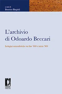 L'archivio di Odoardo Beccari_cover