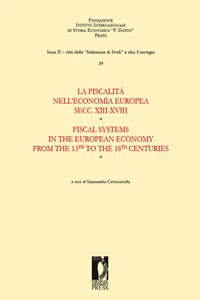 La fiscalità nell'economia europea secc. XIII-XVIII_cover