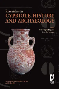 Researches in Cypriote History and Archaeology_cover