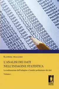 L'analisi dei dati nell'indagine statistica. Volume 1_cover