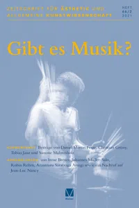 Zeitschrift für Ästhetik und Allgemeine Kunstwissenschaft Band 66. Heft 2_cover