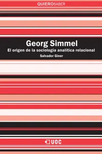 Georg Simmel. El origen de la sociología analítica relacional_cover