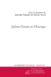 Julien Green et l'Europe_cover