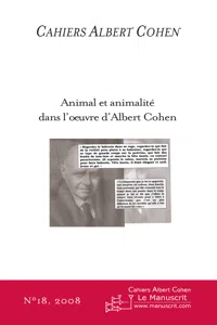 Cahiers Albert Cohen N°18_cover