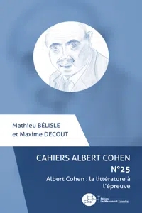 Cahiers Albert Cohen N°25_cover