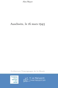 Auschwitz, le 16 mars 1945_cover