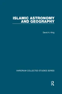 Islamic Astronomy and Geography_cover