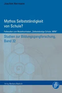 Mythos Selbstständigkeit von Schule?_cover