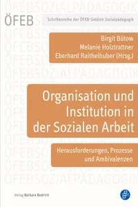 Organisation und Institution in der Sozialen Arbeit_cover