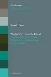 Wie beraten Lehrkräfte Eltern?_cover