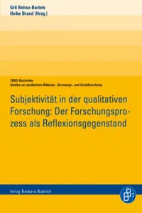 Subjektivität in der qualitativen Forschung_cover