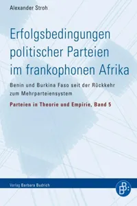 Erfolgsbedingungen politischer Parteien im frankophonen Afrika_cover