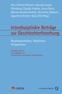 Interdisziplinäre Beiträge zur Geschlechterforschung_cover