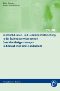 Geschlechtertypisierungen im Kontext von Familie und Schule_cover