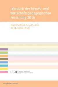 Jahrbuch der berufs- und wirtschaftspädagogischen Forschung 2016_cover