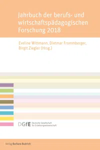 Jahrbuch der berufs- und wirtschaftspädagogischen Forschung 2018_cover