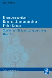 Elternperspektiven – Rekonstruktionen an einer Freien Schule_cover