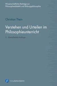 Verstehen und Urteilen im Philosophieunterricht_cover