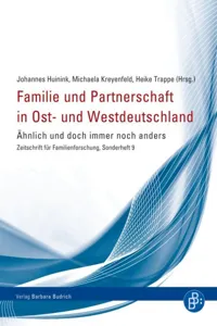 Familie und Partnerschaft in Ost- und Westdeutschland_cover