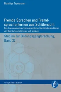 Fremde Sprachen und Fremdsprachenlernen aus Schülersicht_cover