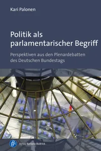 Politik als parlamentarischer Begriff_cover