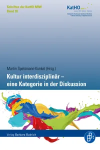 Kultur interdisziplinär – eine Kategorie in der Diskussion_cover