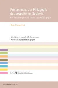 Prolegomena zur Pädagogik des gespaltenen Subjekts_cover