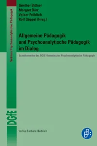 Allgemeine Pädagogik und Psychoanalytische Pädagogik im Dialog_cover