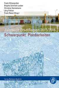 Jahrbuch StadtRegion 2015/2016 Planbarkeiten_cover