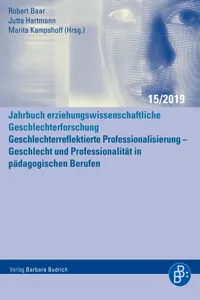 Geschlechterreflektierte Professionalisierung – Geschlecht und Professionalität in pädagogischen Berufen_cover