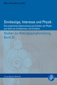 Sinnbezüge, Interesse und Physik_cover