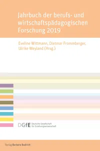 Jahrbuch der berufs- und wirtschaftspädagogischen Forschung 2019_cover