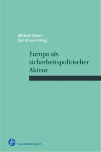 Europa als sicherheitspolitischer Akteur_cover