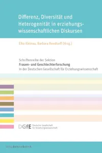 Differenz, Diversität und Heterogenität in erziehungswissenschaftlichen Diskursen_cover