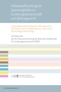 Inklusionsforschung im Spannungsfeld von Erziehungswissenschaft und Bildungspolitik_cover