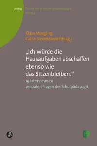 "Ich würde die Hausaufgaben abschaffen ebenso wie das Sitzenbleiben."_cover