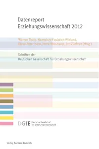 Datenreport Erziehungswissenschaft 2012_cover