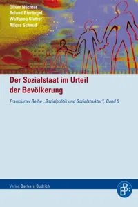 Der Sozialstaat im Urteil der Bevölkerung_cover