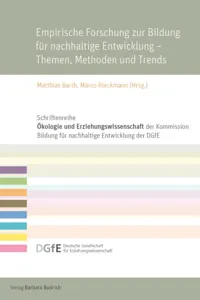 Empirische Forschung zur Bildung für nachhaltige Entwicklung – Themen, Methoden und Trends_cover