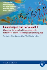 Einstellungen zum Sozialstaat II_cover