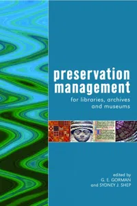 Preservation Management for Libraries, Archives and Museums_cover