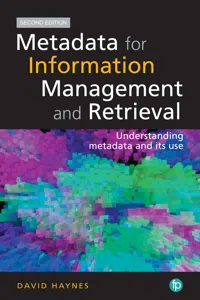 Metadata for Information Management and Retrieval_cover